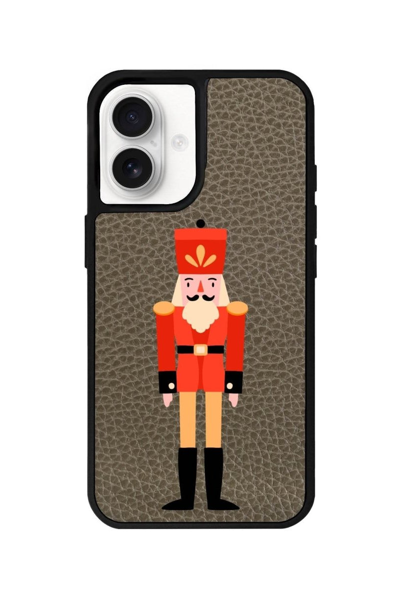 iPhone 16 Nutcracker Leather Vegan Deri Telefon Kılıfı Haki - SUMTHINCS
