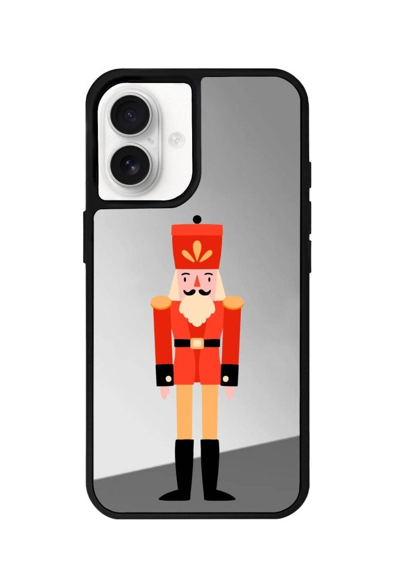 iPhone 16 Nutcracker Mirror Aynalı Telefon Kılıfı Gümüş - SUMTHINCS