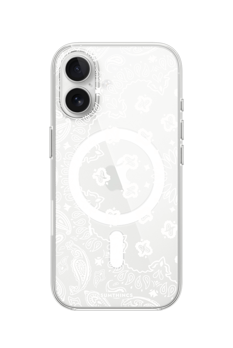 iPhone 16 Paisley Clear Magsafe Şeffaf Telefon Kılıfı - SUMTHINCS