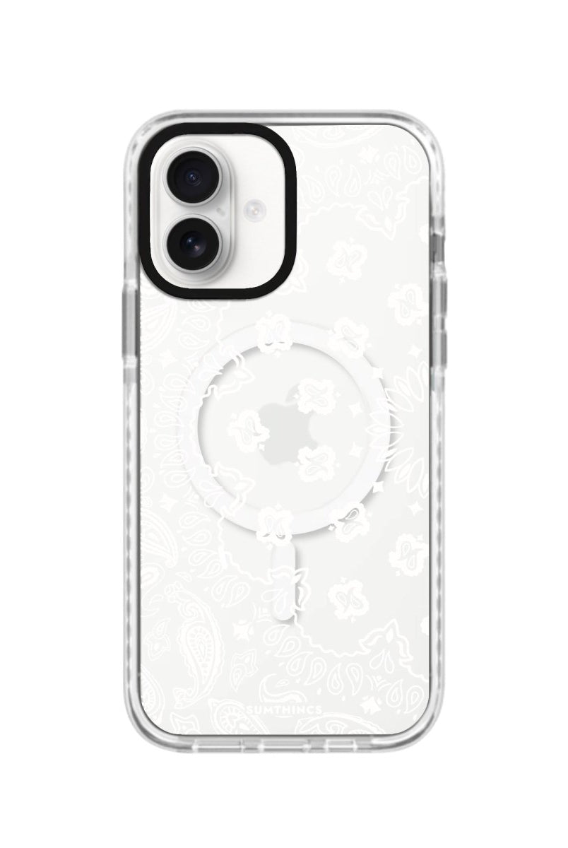 iPhone 16 Paisley Magsafe Procase Şeffaf Telefon Kılıfı Beyaz Şeffaf - SUMTHINCS