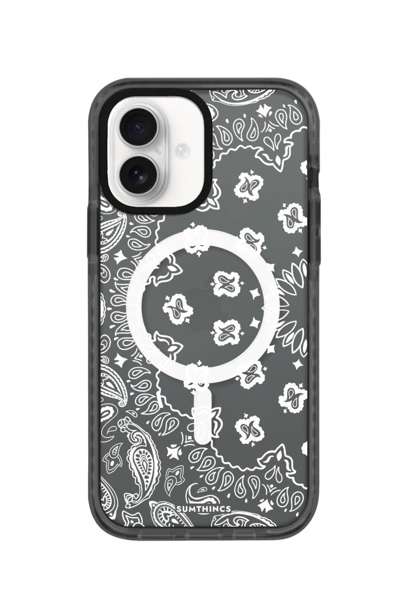 iPhone 16 Paisley Magsafe Procase Şeffaf Telefon Kılıfı Antrasit - SUMTHINCS