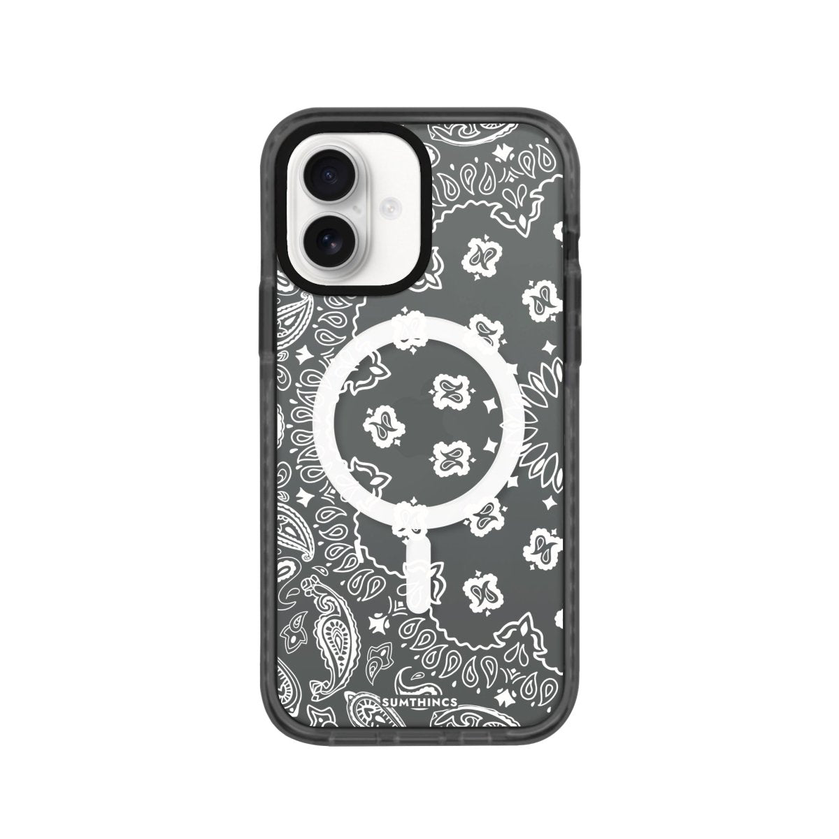iPhone 16 Paisley Magsafe Procase Şeffaf Telefon Kılıfı Antrasit - SUMTHINCS