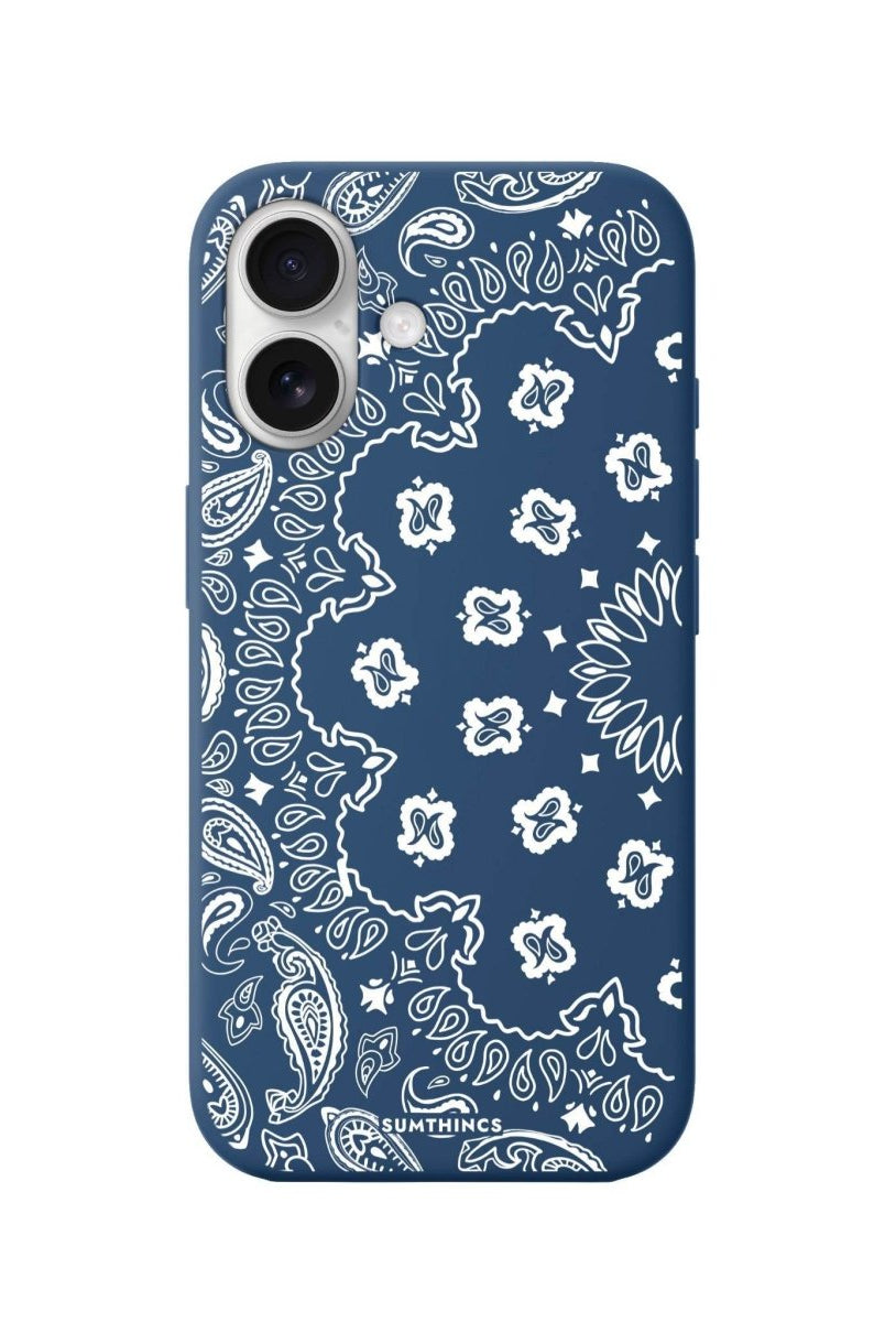 iPhone 16 Paisley Premium Telefon Kılıfı Pasifik Mavi - SUMTHINCS