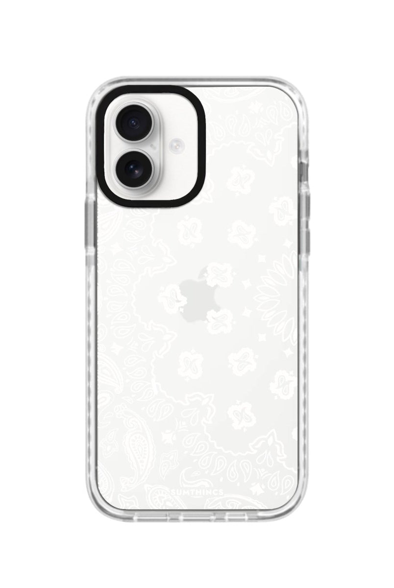 iPhone 16 Paisley Procase Şeffaf Telefon Kılıfı Beyaz Şeffaf - SUMTHINCS