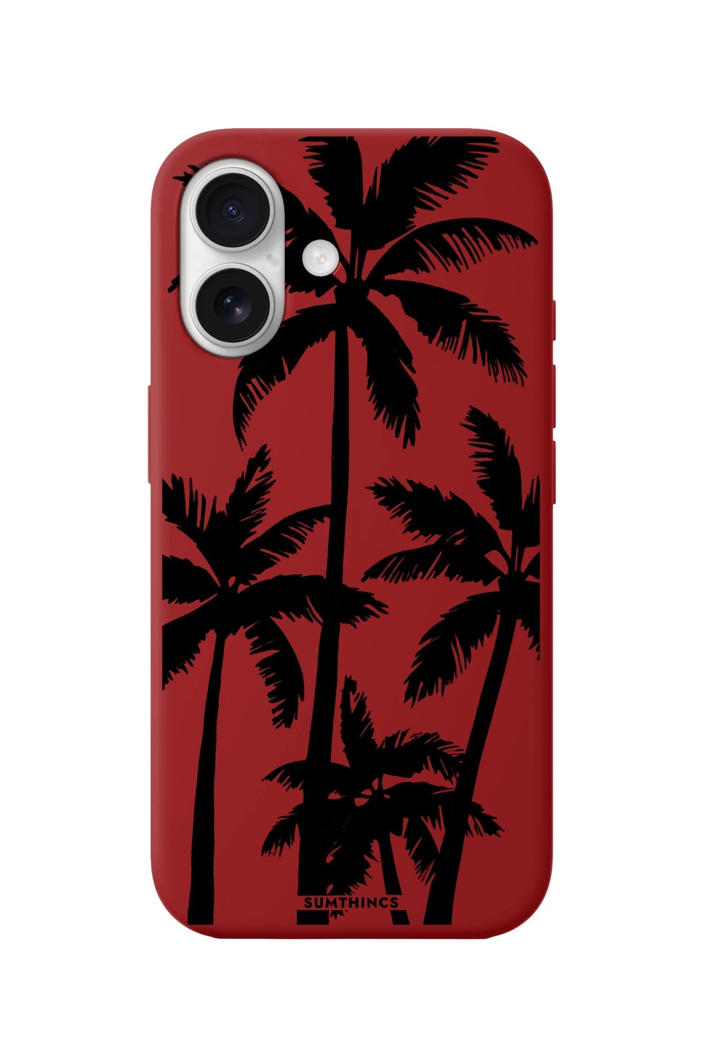 iPhone 16 Palm Trees Premium Telefon Kılıfı Kırmızı - SUMTHINCS
