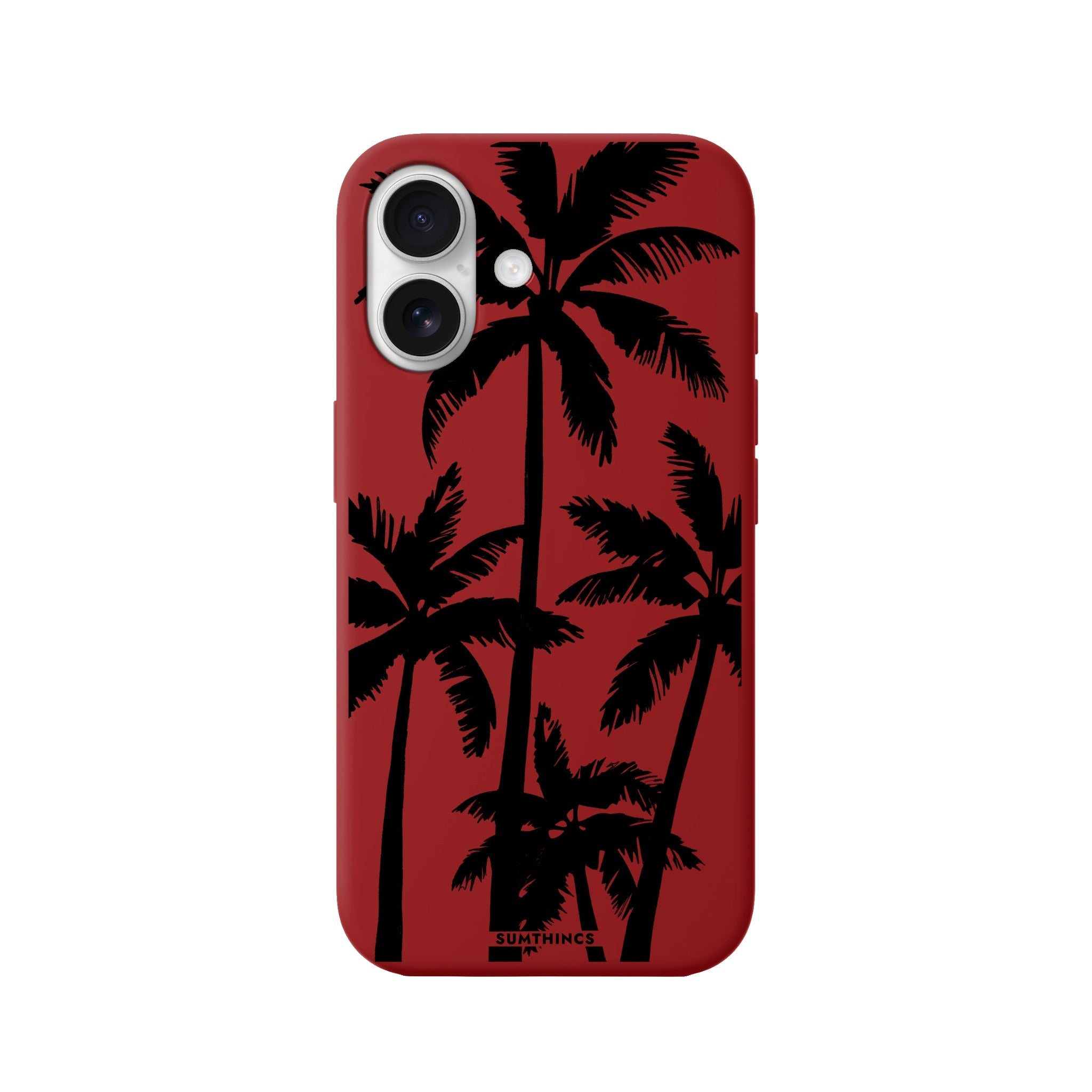 iPhone 16 Palm Trees Premium Telefon Kılıfı Kırmızı - SUMTHINCS