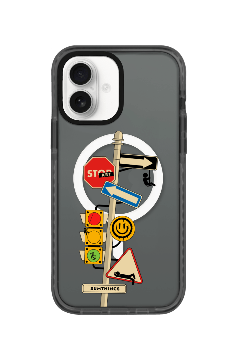 iPhone 16 Plus Crossroad Magsafe Procase Şeffaf Telefon Kılıfı Antrasit - SUMTHINCS