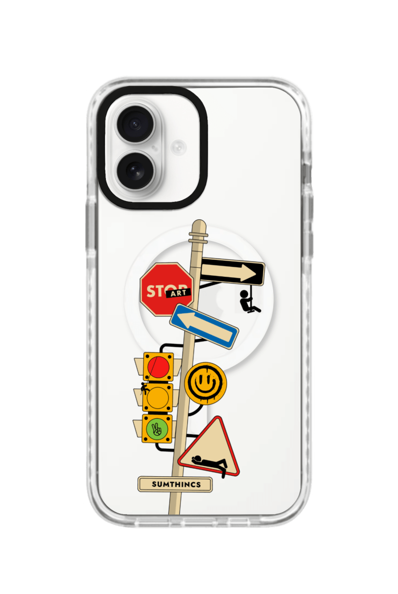 iPhone 16 Plus Crossroad Magsafe Procase Şeffaf Telefon Kılıfı Beyaz Şeffaf - SUMTHINCS