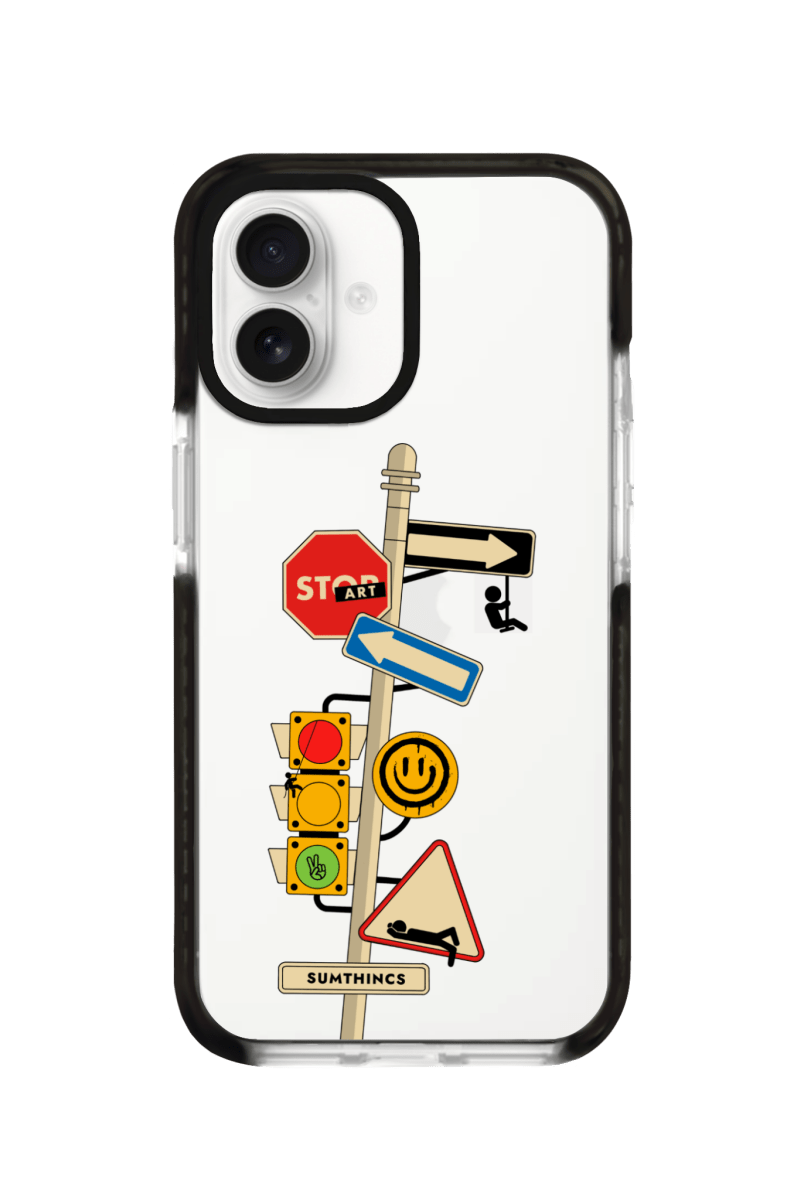 iPhone 16 Plus Crossroad Procase Şeffaf Telefon Kılıfı Siyah Şeffaf - SUMTHINCS