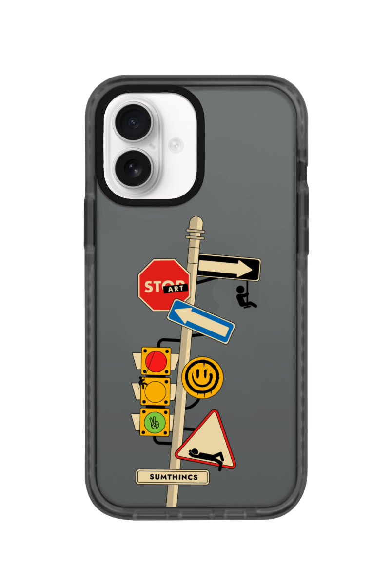 iPhone 16 Plus Crossroad Procase Şeffaf Telefon Kılıfı Antrasit - SUMTHINCS