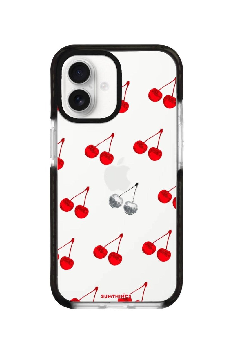 iPhone 16 Plus Disco Cherry Procase Şeffaf Telefon Kılıfı Siyah Şeffaf - SUMTHINCS