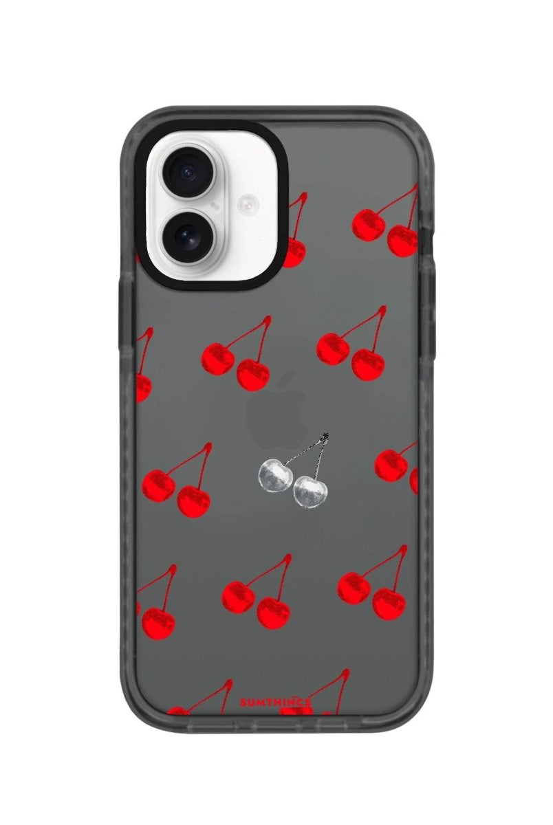 iPhone 16 Plus Disco Cherry Procase Şeffaf Telefon Kılıfı Antrasit - SUMTHINCS
