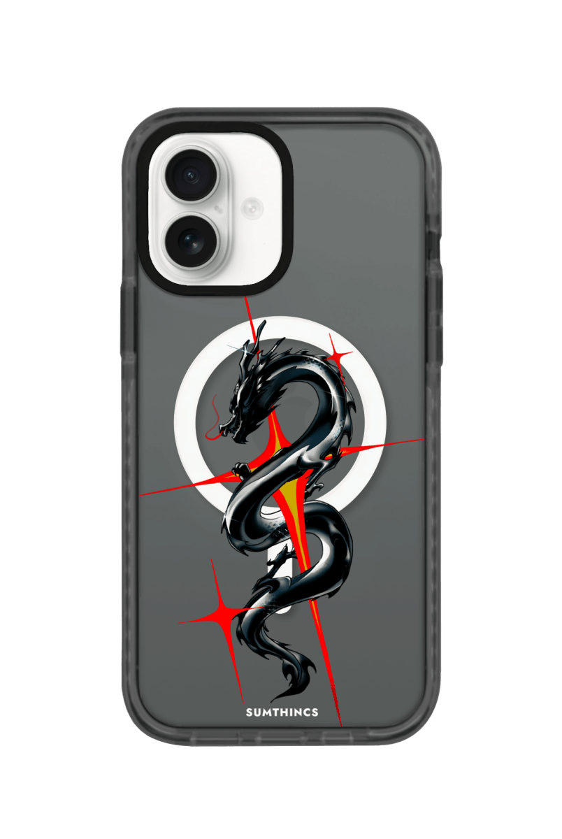 iPhone 16 Plus Dragonflare Magsafe Procase Şeffaf Telefon Kılıfı Antrasit - SUMTHINCS