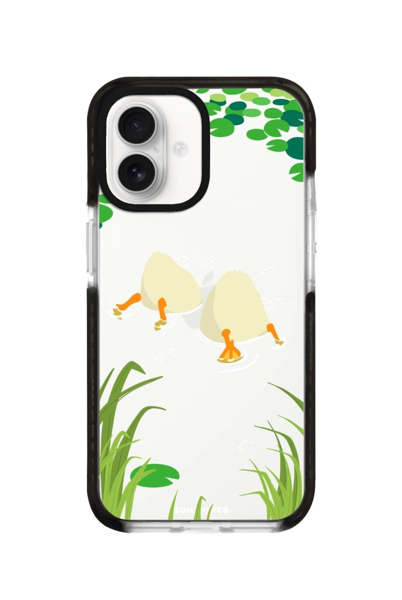iPhone 16 Plus Ducks Procase Şeffaf Telefon Kılıfı Siyah Şeffaf - SUMTHINCS