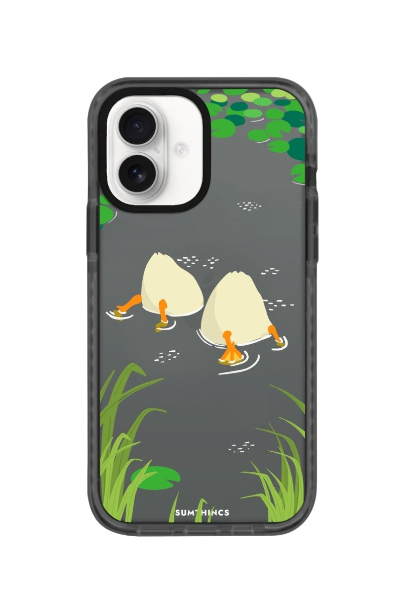 iPhone 16 Plus Ducks Procase Şeffaf Telefon Kılıfı Antrasit - SUMTHINCS