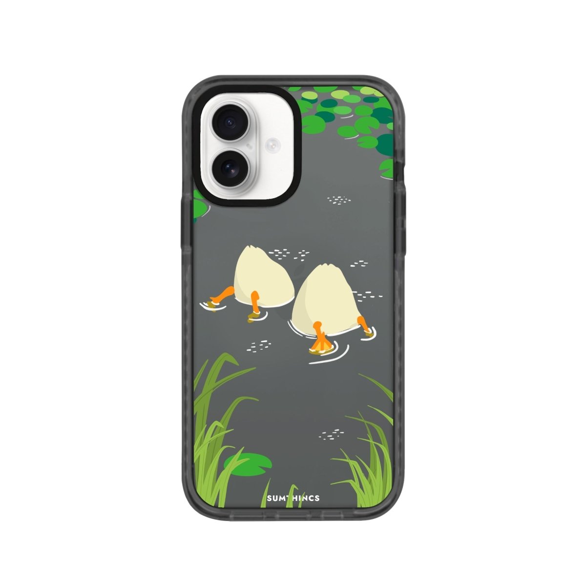 iPhone 16 Plus Ducks Procase Şeffaf Telefon Kılıfı Antrasit - SUMTHINCS