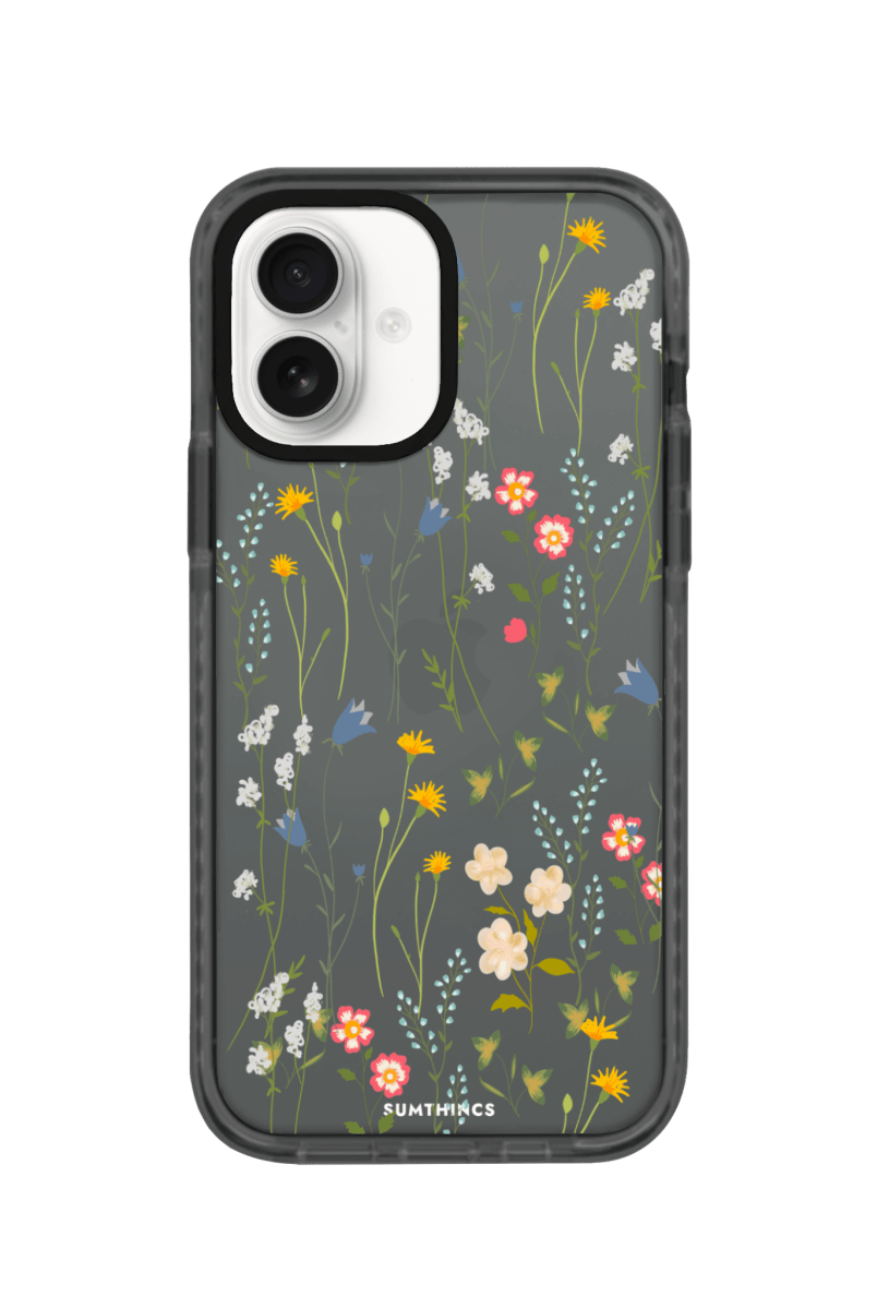 iPhone 16 Plus Eternal Garden Procase Şeffaf Telefon Kılıfı Antrasit - SUMTHINCS