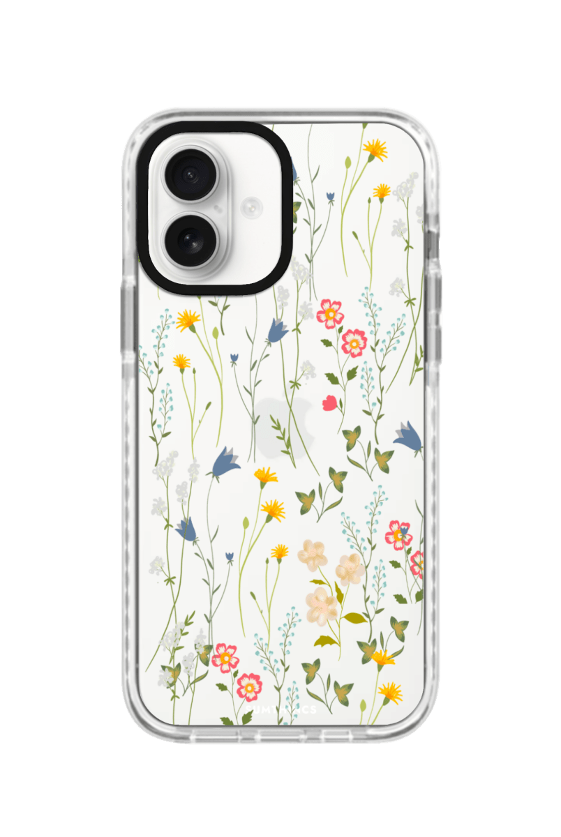 iPhone 16 Plus Eternal Garden Procase Şeffaf Telefon Kılıfı Beyaz Şeffaf - SUMTHINCS