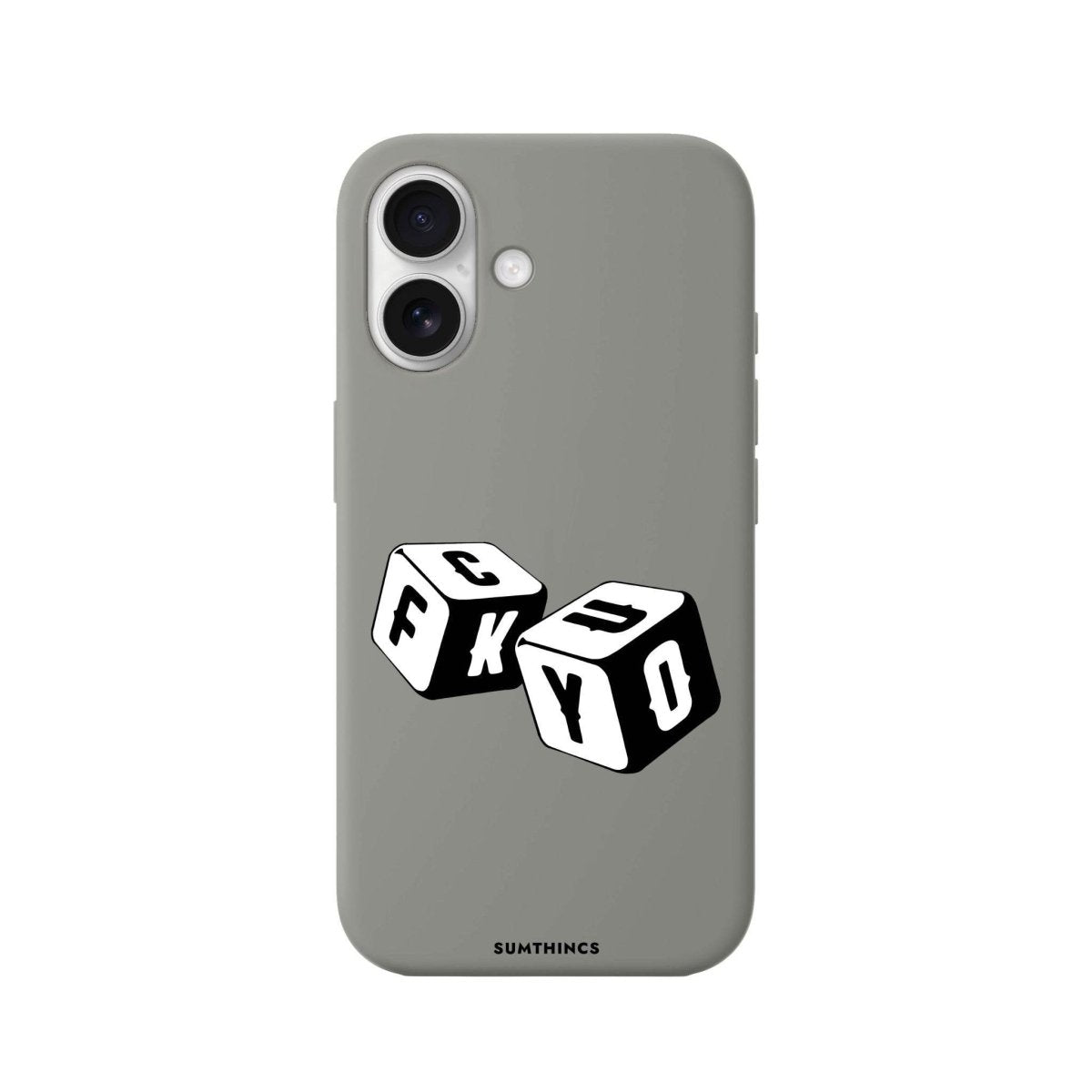 iPhone 16 Plus Fck You Premium Telefon Kılıfı Gri - SUMTHINCS