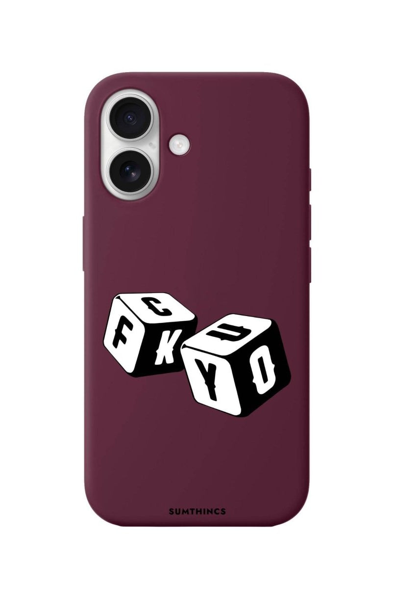 iPhone 16 Plus Fck You Premium Telefon Kılıfı Bordo - SUMTHINCS
