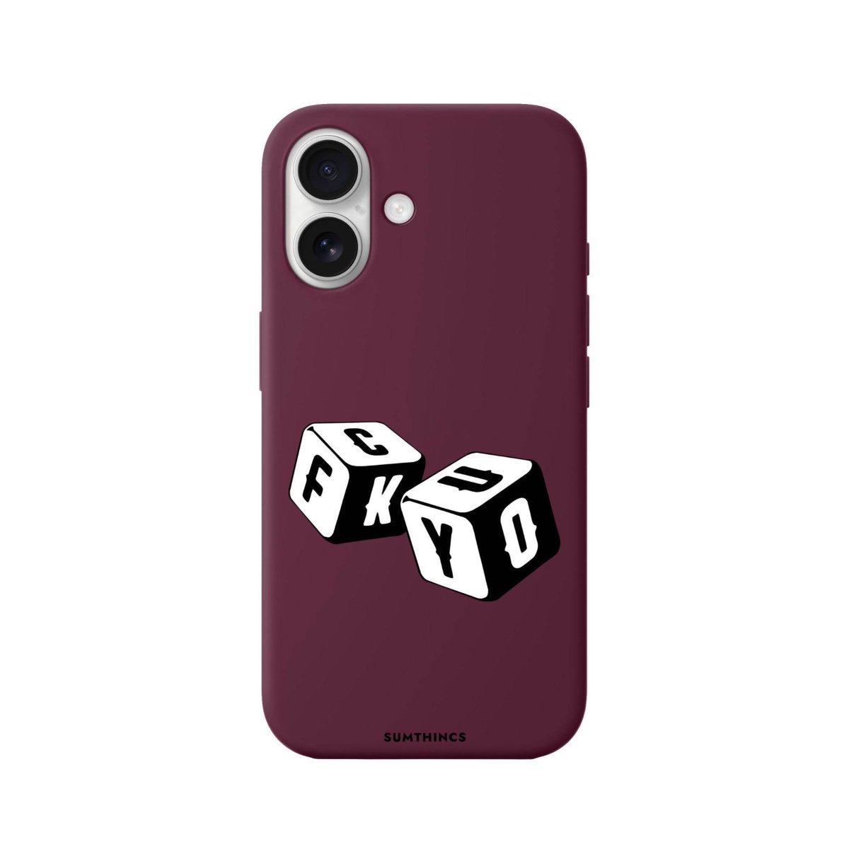 iPhone 16 Plus Fck You Premium Telefon Kılıfı Bordo - SUMTHINCS