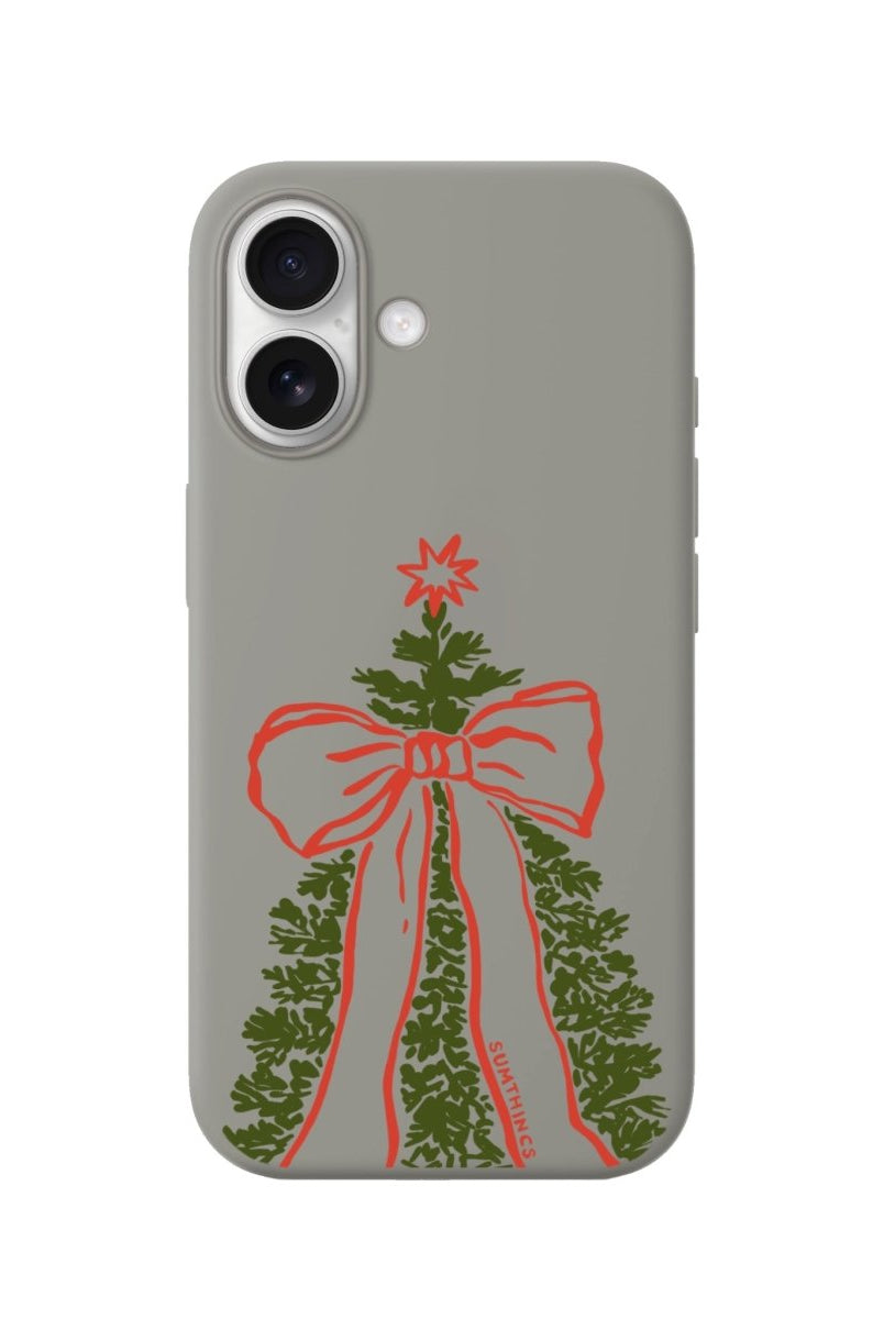 iPhone 16 Plus Festive Ribbon Premium Telefon Kılıfı Gri - SUMTHINCS