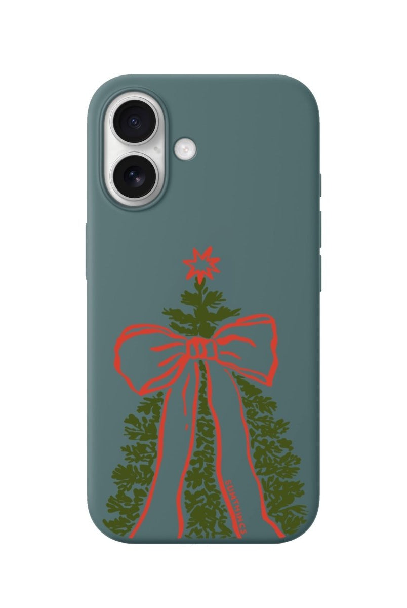 iPhone 16 Plus Festive Ribbon Premium Telefon Kılıfı Kaktüs Yeşili - SUMTHINCS