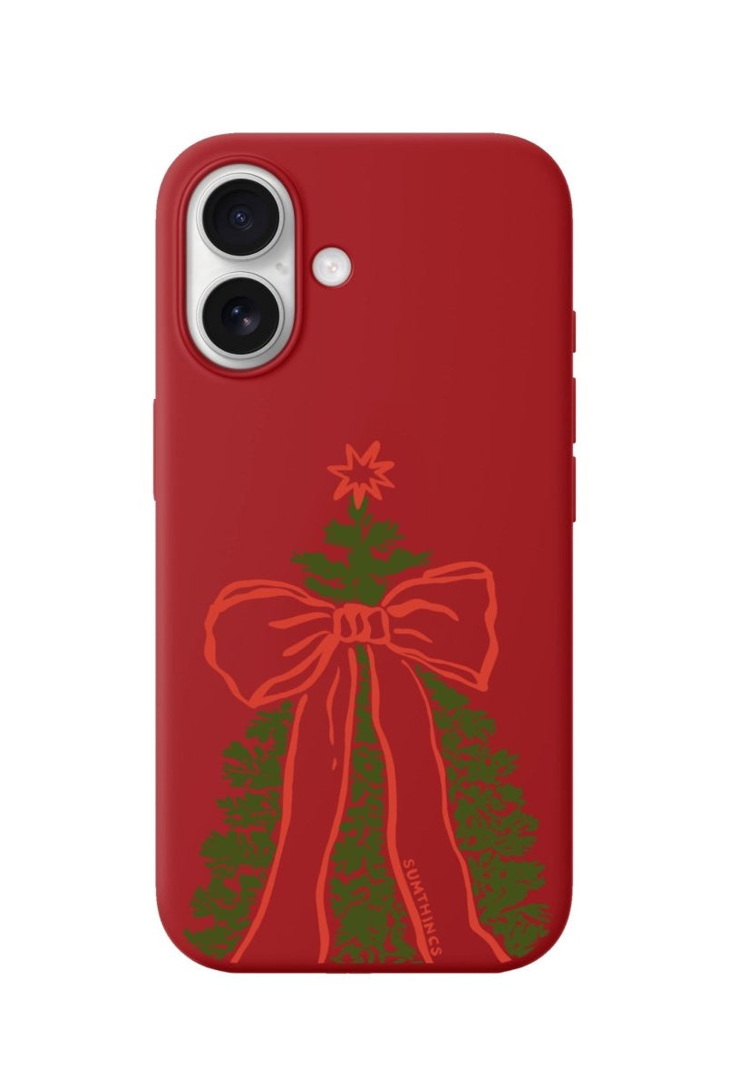 iPhone 16 Plus Festive Ribbon Premium Telefon Kılıfı Kırmızı - SUMTHINCS