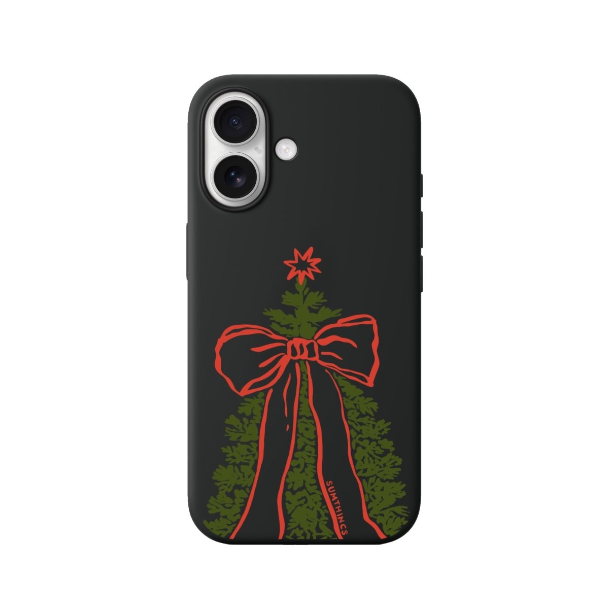 iPhone 16 Plus Festive Ribbon Premium Telefon Kılıfı Siyah - SUMTHINCS