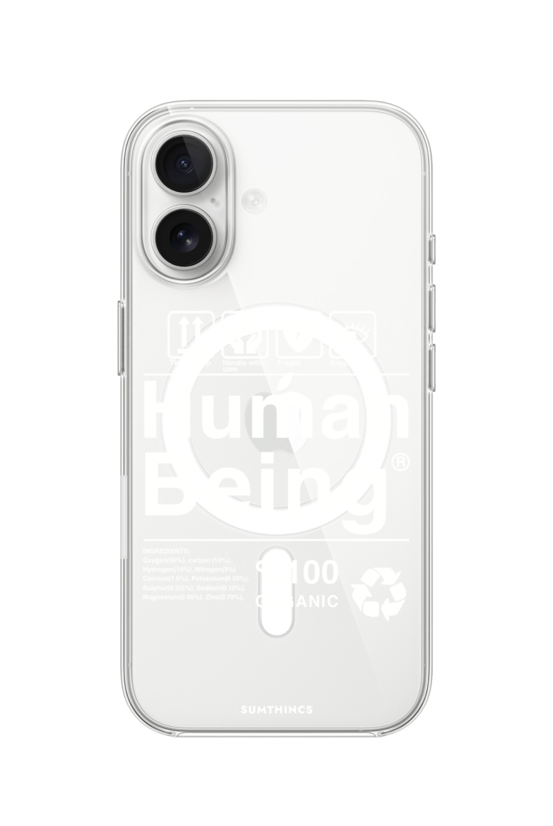 iPhone 16 Plus Human Being Clear Magsafe Şeffaf Telefon Kılıfı - SUMTHINCS