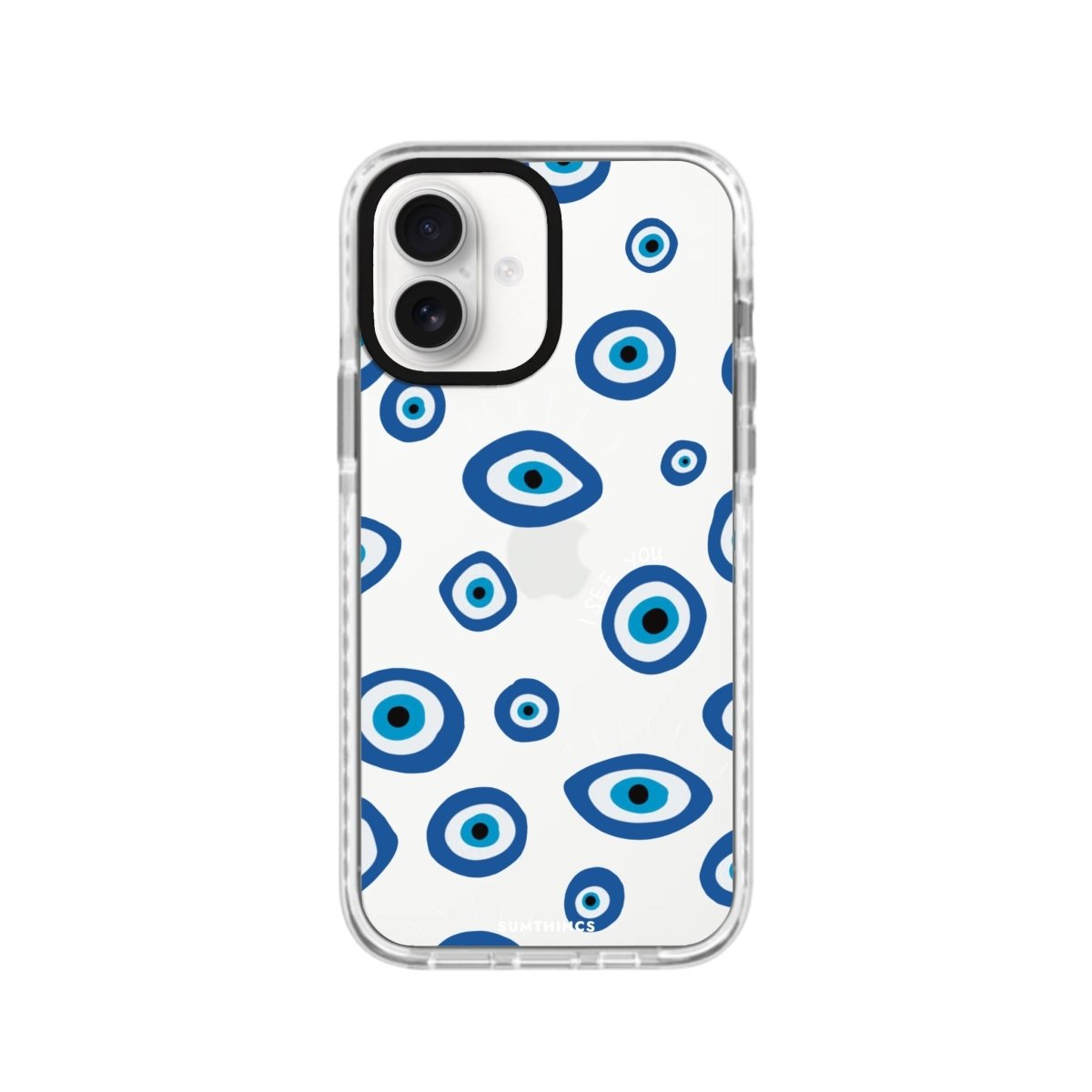 iPhone 16 Plus I See You Procase Şeffaf Telefon Kılıfı Beyaz Şeffaf - SUMTHINCS