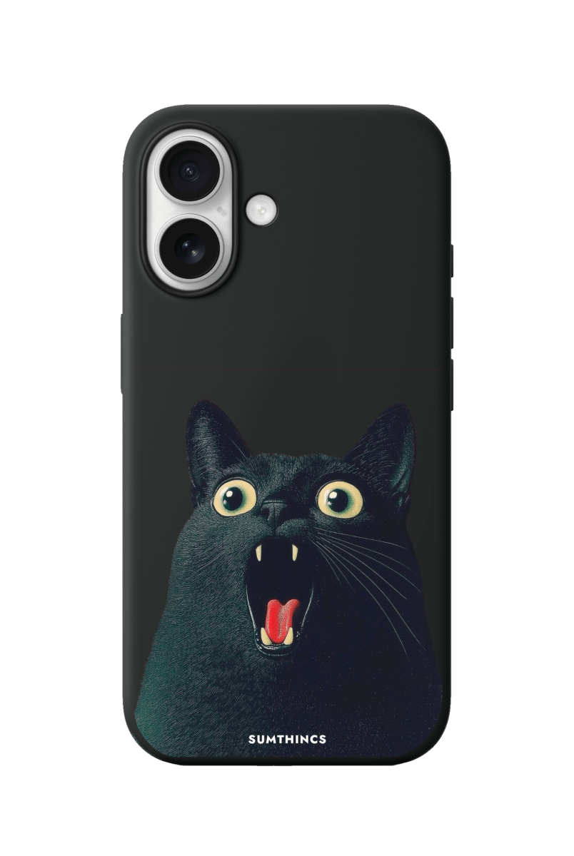 iPhone 16 Plus Meoww Premium Telefon Kılıfı Siyah - SUMTHINCS