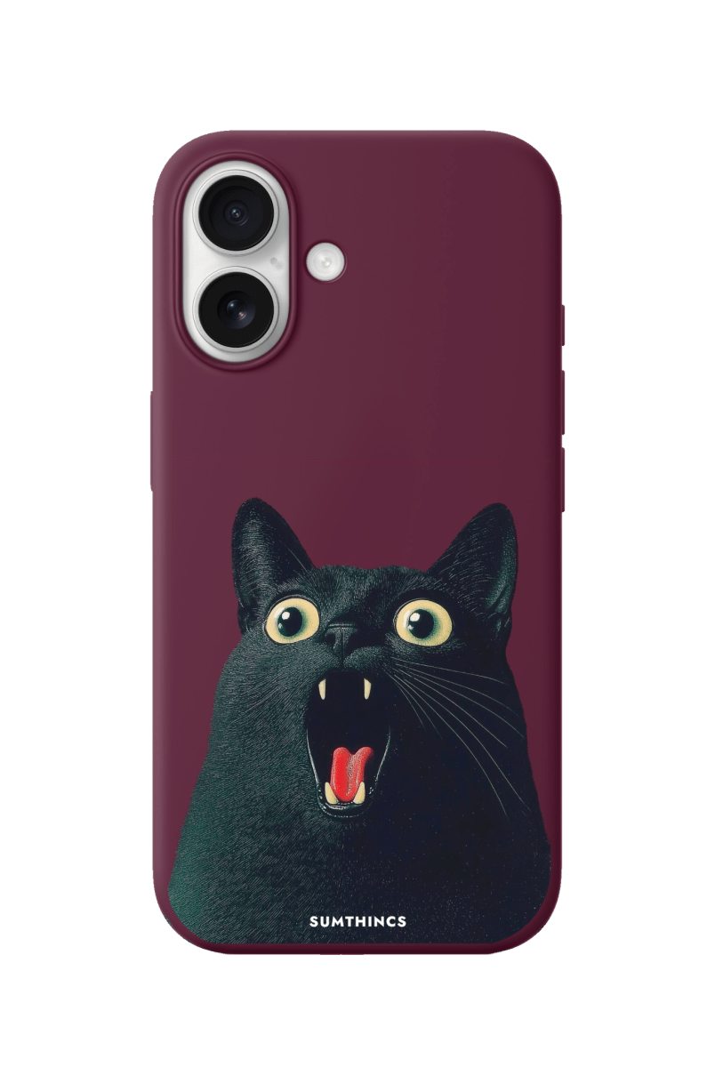 iPhone 16 Plus Meoww Premium Telefon Kılıfı Bordo - SUMTHINCS