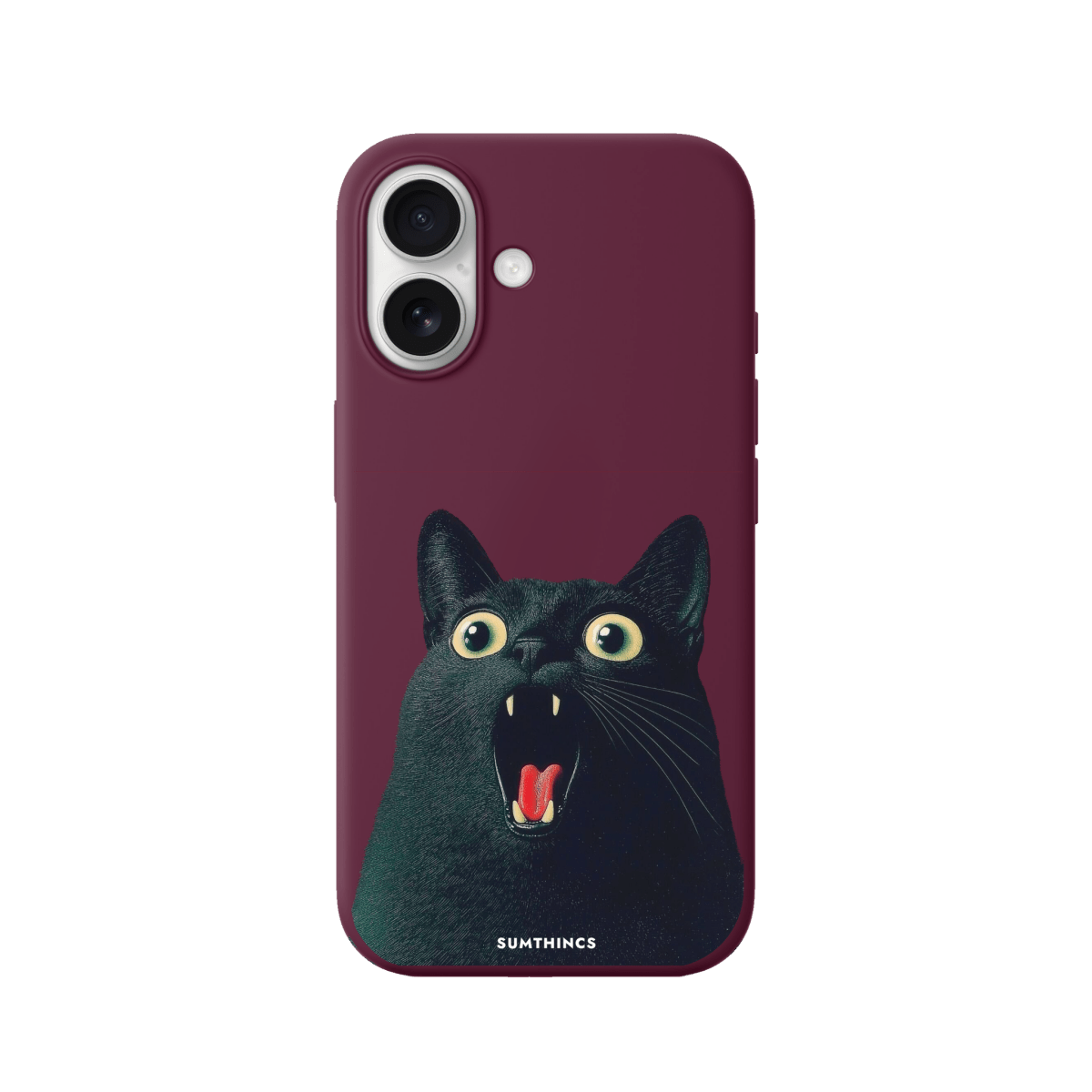 iPhone 16 Plus Meoww Premium Telefon Kılıfı Bordo - SUMTHINCS