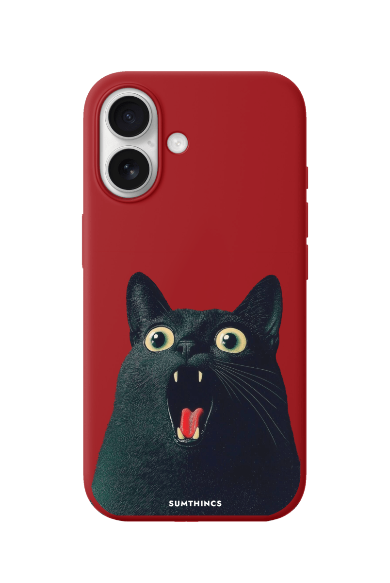 iPhone 16 Plus Meoww Premium Telefon Kılıfı Kırmızı - SUMTHINCS