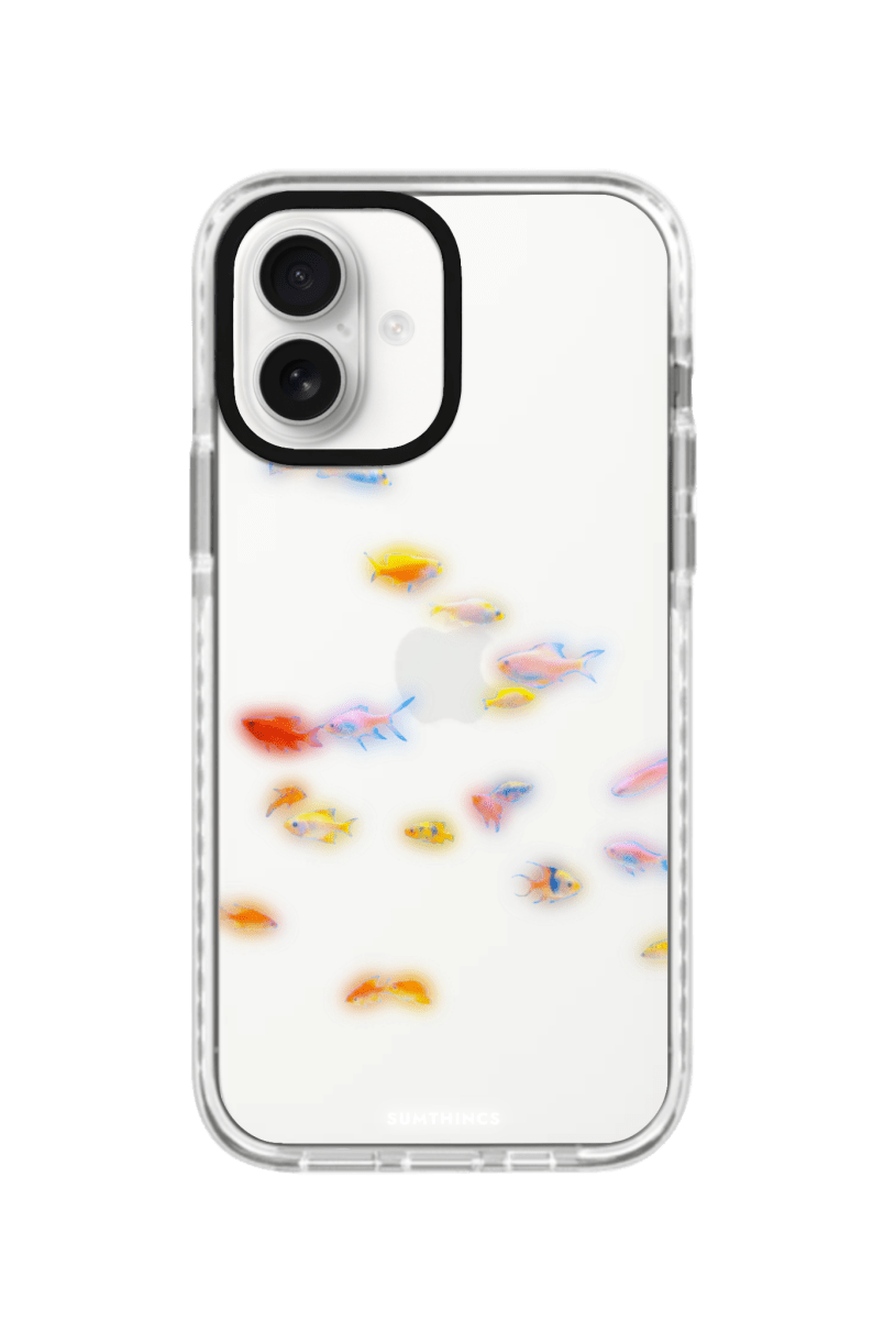 iPhone 16 Plus Neon Fish Procase Şeffaf Telefon Kılıfı Beyaz Şeffaf - SUMTHINCS