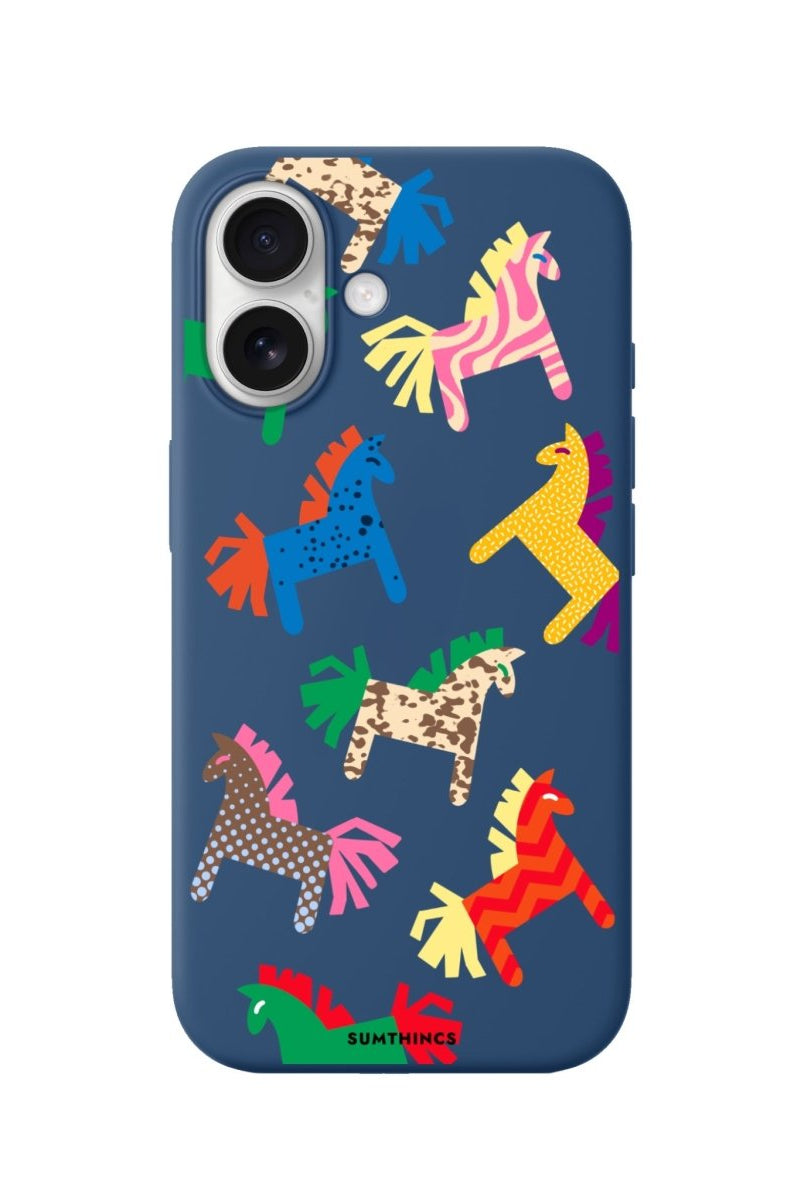 iPhone 16 Plus Ponies Premium Telefon Kılıfı Pasifik Mavi - SUMTHINCS