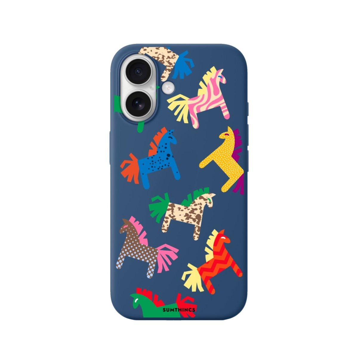 iPhone 16 Plus Ponies Premium Telefon Kılıfı Pasifik Mavi - SUMTHINCS