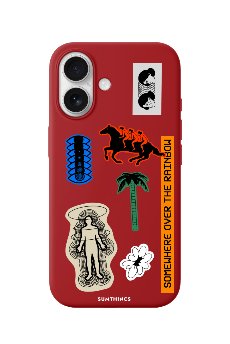 iPhone 16 Plus Somewhere Premium Telefon Kılıfı Kırmızı - SUMTHINCS