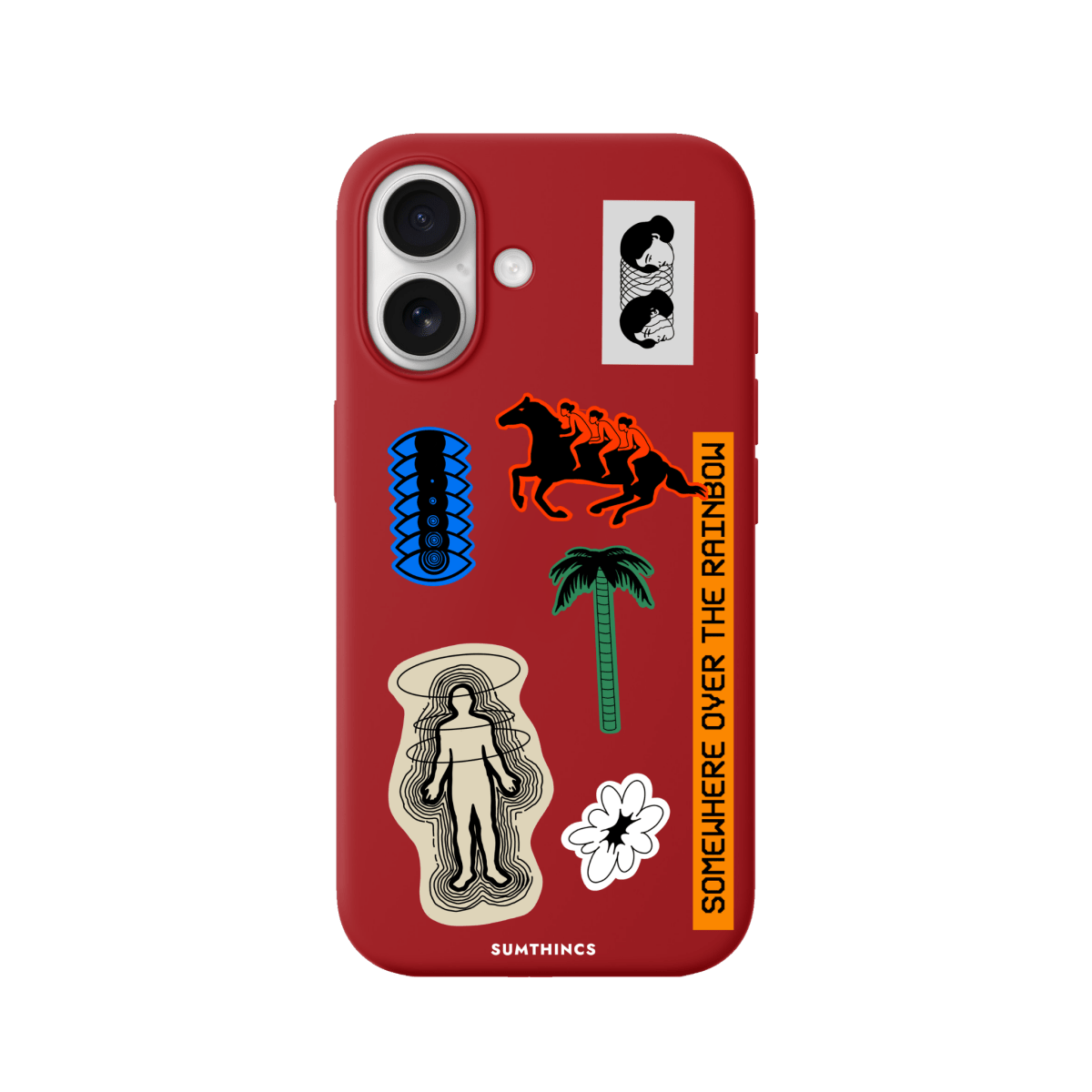 iPhone 16 Plus Somewhere Premium Telefon Kılıfı Kırmızı - SUMTHINCS