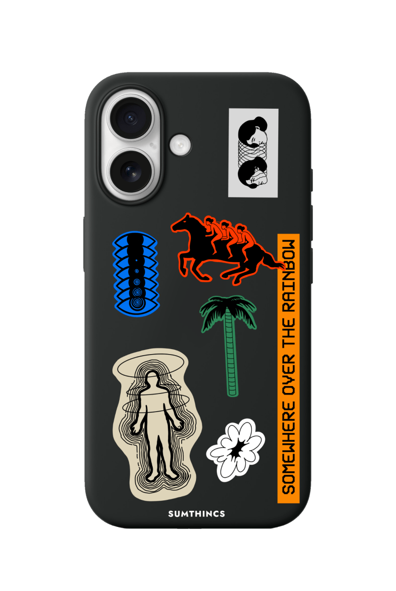 iPhone 16 Plus Somewhere Premium Telefon Kılıfı Siyah - SUMTHINCS