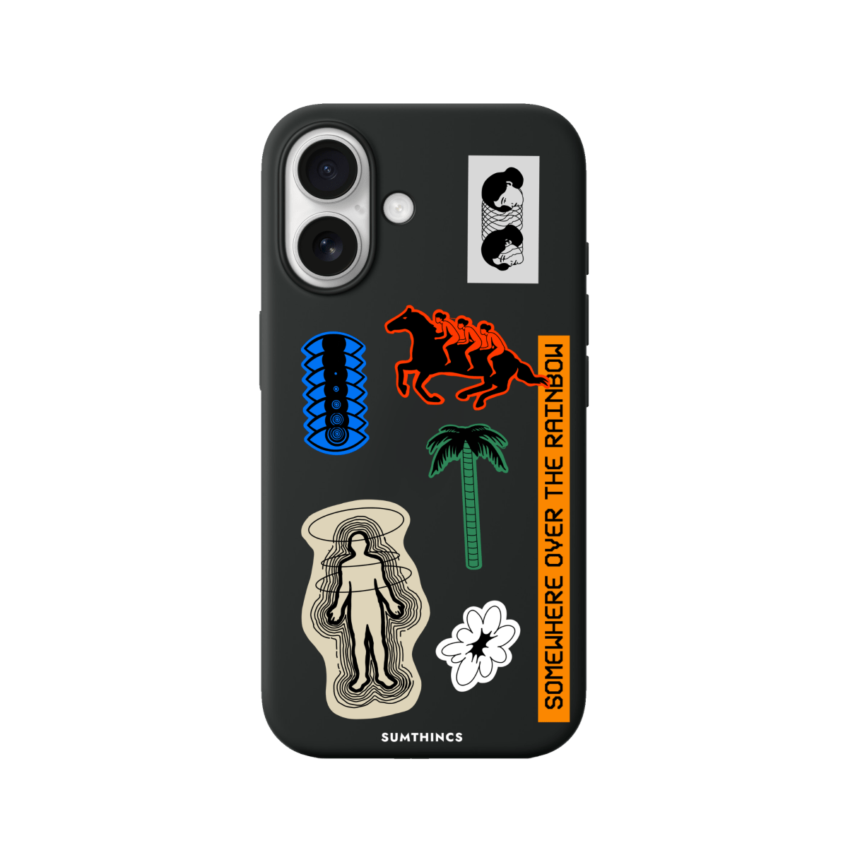 iPhone 16 Plus Somewhere Premium Telefon Kılıfı Siyah - SUMTHINCS
