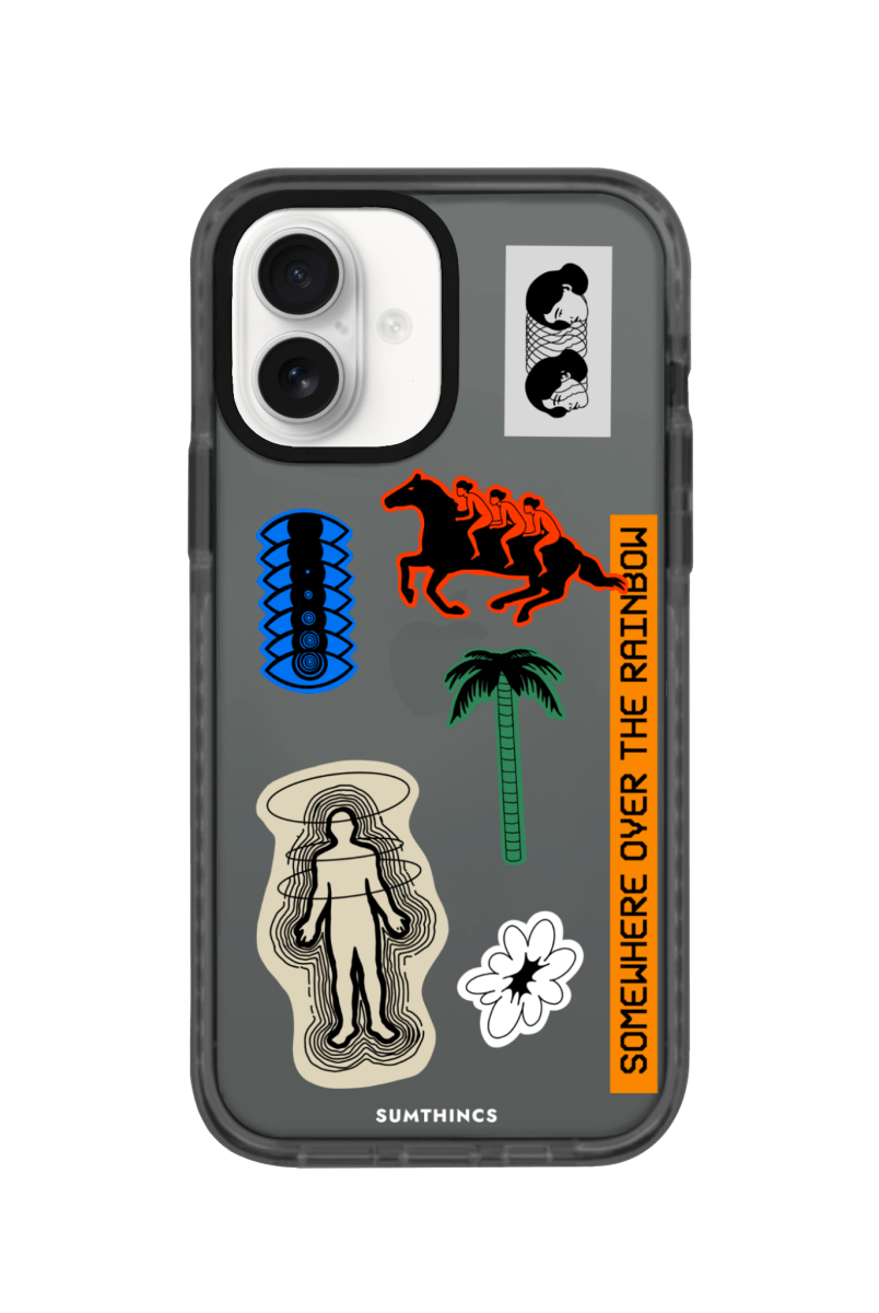 iPhone 16 Plus Somewhere Procase Şeffaf Telefon Kılıfı Antrasit - SUMTHINCS