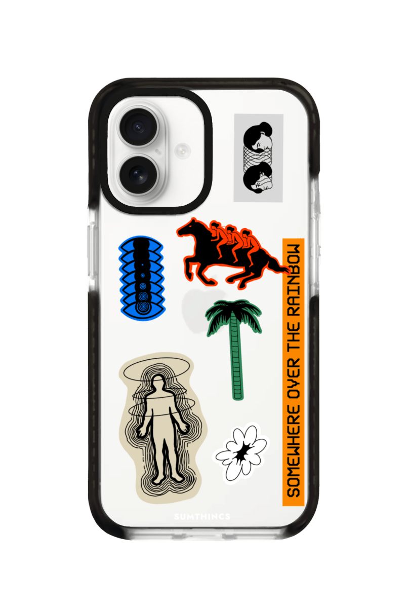 iPhone 16 Plus Somewhere Procase Şeffaf Telefon Kılıfı Siyah Şeffaf - SUMTHINCS