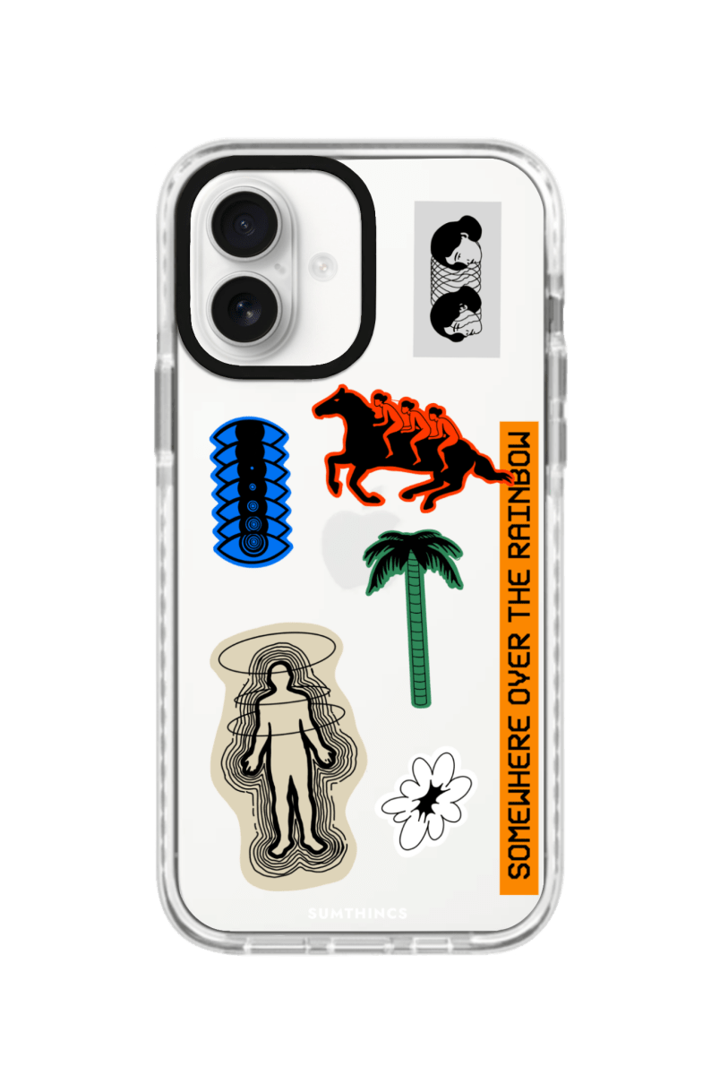 iPhone 16 Plus Somewhere Procase Şeffaf Telefon Kılıfı Beyaz Şeffaf - SUMTHINCS