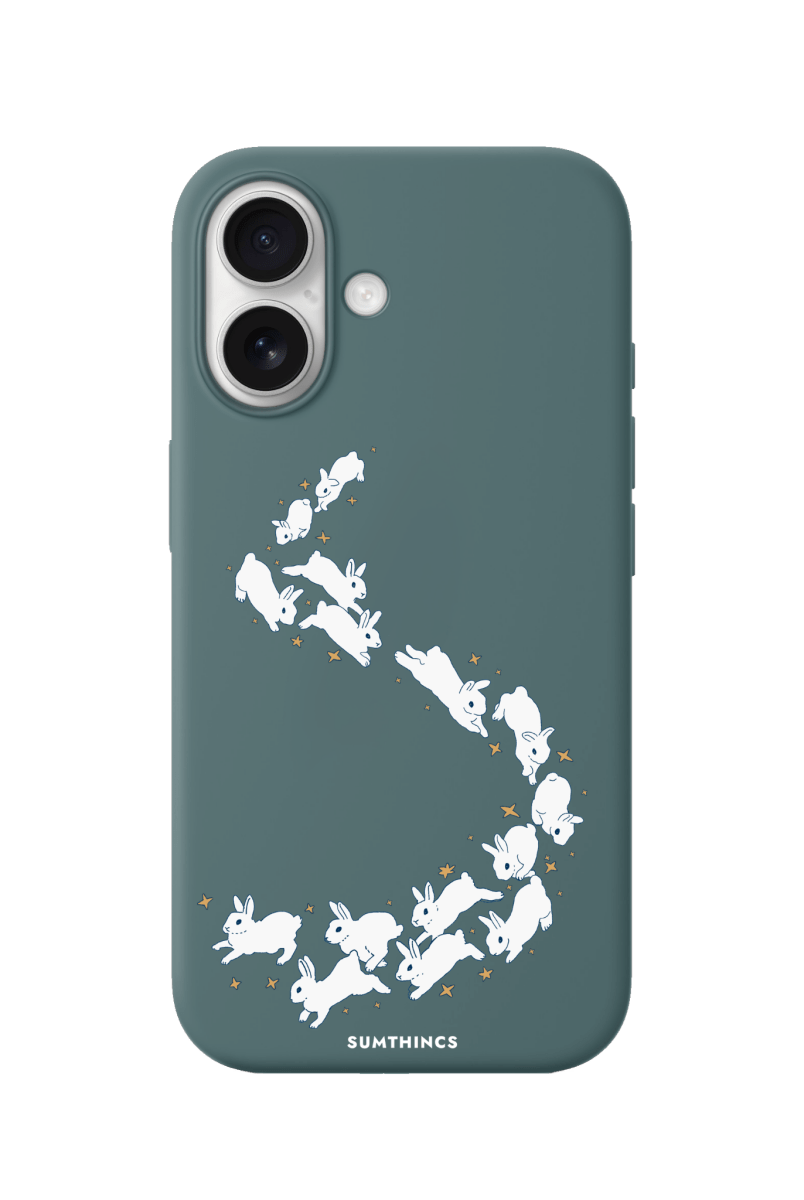iPhone 16 Plus Starry Bunnies Premium Telefon Kılıfı Kaktüs Yeşili - SUMTHINCS
