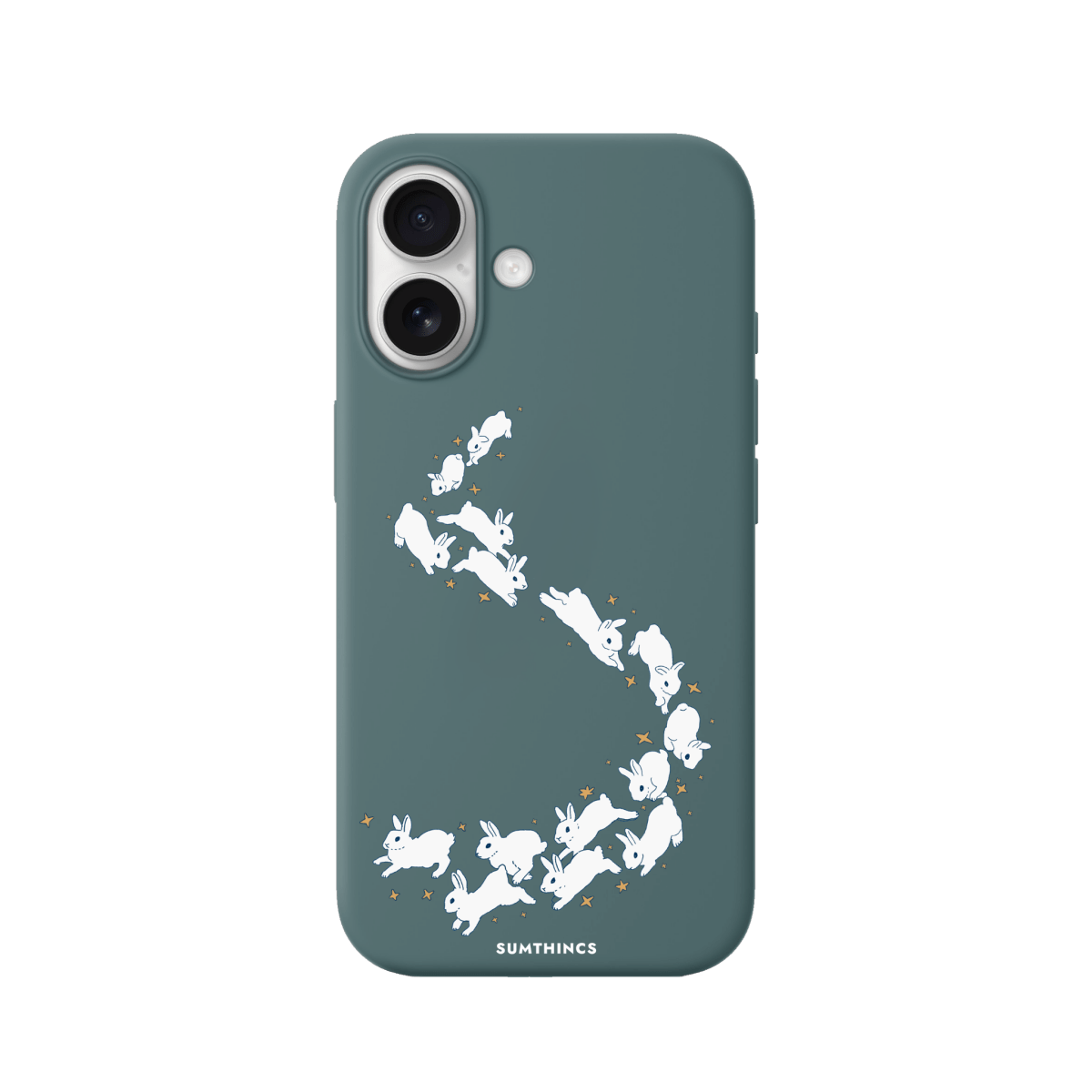 iPhone 16 Plus Starry Bunnies Premium Telefon Kılıfı Kaktüs Yeşili - SUMTHINCS