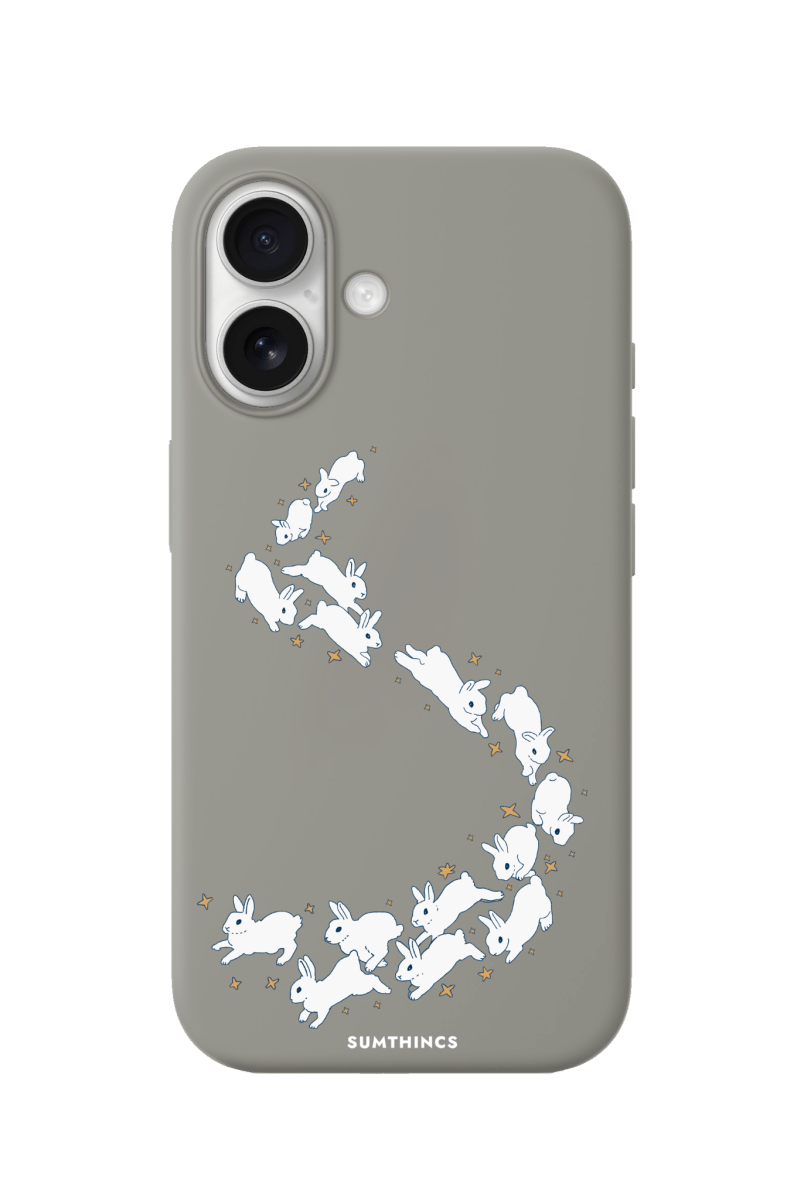 iPhone 16 Plus Starry Bunnies Premium Telefon Kılıfı Gri - SUMTHINCS