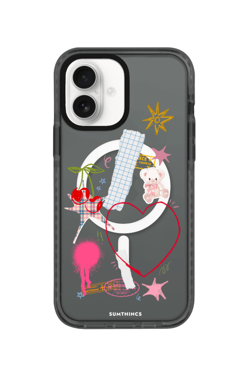 iPhone 16 Plus Sweet Chaos Magsafe Procase Şeffaf Telefon Kılıfı Antrasit - SUMTHINCS
