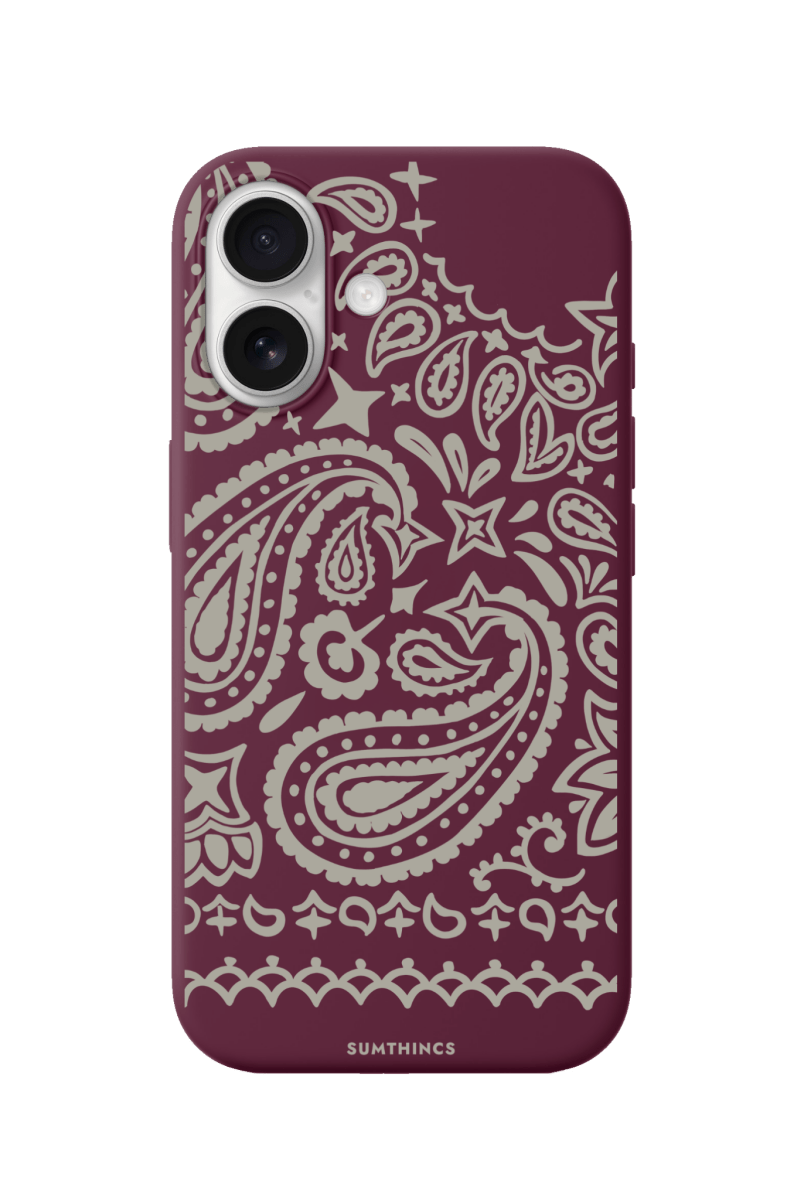 iPhone 16 Plus Urban Bandana Premium Telefon Kılıfı Bordo - SUMTHINCS